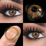 Popxstar  1 Pair Natural Color Contact Lenses for Eyes Brown Lenses Colorcont Korean Lens Yearly Beauty Gray Pupils Eye Contacts