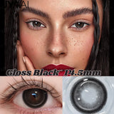 Popxstar  1 Pair Colored Contact Lenses Natural Brown 14.5mm Big Eyes Contacts Cosmetics Green Eye Color Lens Gray Lens Women Makeup