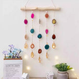 Natural wooden stick crystal Sunshine Catcher Light and Shadow Pendant Sun Catcher living room bedroom balcony wall decoration