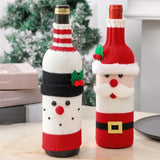 Popxstar Christmas Decorations for Home Santa Claus Wine Bottle Cover Snowman Stocking Gift Holders Xmas Decor New Year