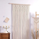 Handmade Cotton Rope Woven Curtain Tassel Tapestry Decorative Door Curtains Homestays Wall Creative Background Partition Curtain
