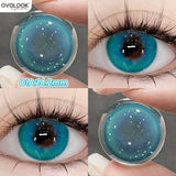 Popxstar 2PCS Blue Cosplay Series Colored Contact Lenses for Eyes With Prescription Cosmetics Pupils Eye Color Lenses Myopia Lens