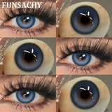 1 Pair Brown Color Contact Lenses Natural Eye Contacts Blue Colored Soft Lens Yearly Use Women Makeup Cosmetic Lenses
