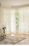 Lightweight Soft Apricot White Vintage Luxury Drapes Curtains for Bedroom Living Room Romantic French Lace Patchwork Sheer Gauze