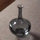 Round belly long neck glass vase Hydroponic fresh flowers flower arrangement desktop ornament home office hotel decoration