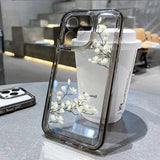 Popxstar Lotus Flower Transparent Phone Case For iPhone 11 Case iPhone 13 14 12 15 16 Pro Max XR XS X 7 8 Plus SE 2020 Shockproof Cover