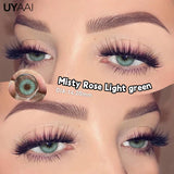 Popxstar  1Pair Fashion Big Lenses Colored Contact Lenses for Eyes Beauty Blue Eyes Lenses Natural Green Brown Grey Lens