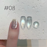 Summer Popular Refreshing Colorful Bubble Water Cat Eye Gel Nail Polish Super Glitter Glass Bead Nail Salon Nail Art