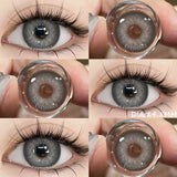 Popxstar  1 Pair 14.5MM Large Diameter Color Contact Lenses Big Eyes Black Contacts For Eyes Brown Lenses Cosmetic Contact Lenses
