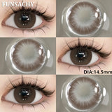 Popxstar  1 Pair Myopia 0~-8.00 Degree Color Contact Lenses for Eyes Natural Lenses with Prescription Diopter Eye Contacts Yearly