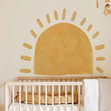 Popxstar  Boho Sun Fabric Wallpaper Kids Wall Stickers Nursery Self-Adhesive Kindergarten Children Baby's Room Bedroom Home Decor