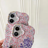 Spring Flowers Blooms Wave Border Phone Case For IPhone 17 Air 16 15 14 13 Pro Max Cases Cute Luxury Cartoon Shockproof Cover