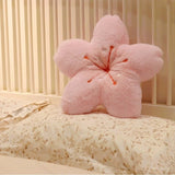 Popxstar Ins Pink Cherry Petals Pillow Girl Bedroom Living Room Decor Bay Window Floor Seat Cushion Plush Tatami Cherry Blossom Cushion