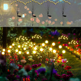 Popxstar  LED Solar Garden Lights Outdoor Firefly Lights Sway By Wind Waterproof for Garden Patio Pathway Fairy Decoration