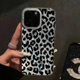 Black Leopard Print Phone Case For Samsung Galaxy A56 A36 A16 A55 A35 A54 A34 A53 A52 5G S25 Ultra S24 S23 S22 Plus S21 FE Cover