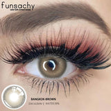 Popxstar  2pcs New Colored Contact Lenses Fashion Yearly Gray Eyes Lenses Natural Blue Eye Lenses Green Pupils Makeup Eyes Lens