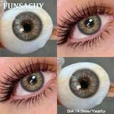 1 Pair Brown Color Contact Lenses for Eyes Big Eyes Natural Lenses Beautiful Pupils Cosmetics Gray Lens Color Women