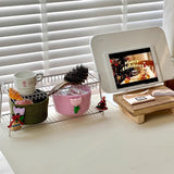 Flower element sundry items storage basket cotton thread woven bedroom living room household dormitory desktop decoration