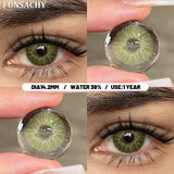 Popxstar  1 Pair Colorful Contact Lenses Natural Eye Makeup Contacts Lens for Eyes Korean Soft Lens Cosmetic Pupils Color Eye Len