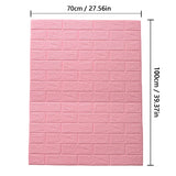 Popxstar 70cmx1m/2m/3m/5m/10m Wallpaper Brick 3D Wall Sticker Foam Self Adhesive DIY Living Room Decor Waterproof Paper