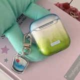 Popxstar  Simple Transparent Gradient Smudging TPU Case For Apple Airpods 2 3 Earphone Coque Soft Silicone Funda For Airpods Pro 2nd Cover