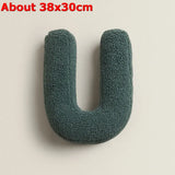 Popxstar  Ins 26 English Letters Plush Throw Pillow Soft Stuffed Kids Toys Dolls Sofa Cushion Room Decor Shooting Props for Children Gifts