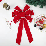 Popxstar Christmas Tree Top Decoration Pendant Large Bow DIY Velvet Cloth Lace Ribbon Home Decor New Year Party 2024 Diy Gift Accessories
