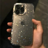 Popxstar Luxury Bling Glitter Clear Phone Case For iPhone 16 15 14 13 12 11 Pro Max X XR XS 7 8 Plus Shockproof Transparent Soft Cover