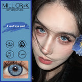 2pcs New Fashion Pink Colored Contacts Lenses for Eyes Cosmetic Blue Contact Lenses with Diopters 0~-8.00 Degree Lens