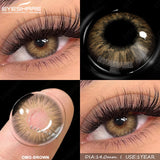 Natural Brown Eyes Lenses 2pcs Colored Contact Lenses for Eyes Blue Eye Contacts Gray Beauty Pupil Yearly Green Lenses