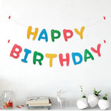 Colorful Letter Birthday Pull Flag Baby Kids Birthday Party Decorations Party Background Decor Bunting Banner