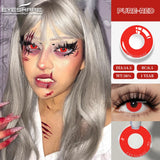Popxstar Cosplay Color Contact Lenses for Eyes 1Pair Halloween Lenses Blue Eye Contacts Black Lenses Yearly Anime White Eye Lens