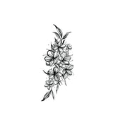 Popxstar Flower temporary tattoo sticker, waterproof magic tattoo, lasts to 15 days fake tattoo, semi permanent tattoo