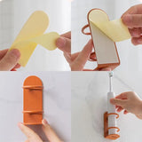 Popxstar Wall-Mounted Electric Toothbrush Holder Holder Punch-Free Razor Holder Storage Shelf Toothbrush Organizer Bathroom Accessories
