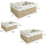 Popxstar burr basket idea Woven Storage Baskets Organizers Kitchen Sundries Storage Baskets Cosmetics Snack Storage Box Desktop Organizer Container