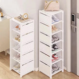 Popxstar Shoe Rack Storage Organizer 5-7laye Shoe Cabinets Shoes Storage Rack Space Saving Sneakers Organizer for Wall Corner Shoes Shelf