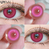 Popxstar 1 Pair Cosplay Pink Lenses for Eyes Anime Lenses for Halloween Nezuko Colorcon y2k Eye Contacts Graduated Lenses