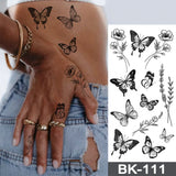 Popxstar  Wholesale Waterproof Temporary Tattoo Sticker Flash Tattoos Lip Print Butterfly Flowers Body Art Arm Fake Sleeve Tatoo