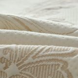 Popxstar  3/5Pcs Luxury European Knitted Cotton Embossing Quilted Bedspread, Bed Cover, Mattress Topper Coverlet, Bed Sheet, Pillowcases