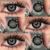 Popxstar  2pcs Black Series Color Contact Lenses Natural Gray Eye Lens Beautiful Pupils Yearly Fashion Brown Softlens Cosmetics