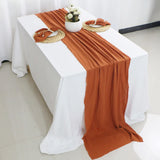 Popxstar Gauze Cotton Wedding Table Runner,Retro Rust Burr Texture Dining Napkins gift Kitchen Table Decor table runners