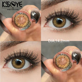 Popxstar  2Pcs Best Selling Contacts Colored Lenses Myopia Degree -0.00 to -8.00 Blue Green Grey Series Soft Lens EyeBeauty Pupil