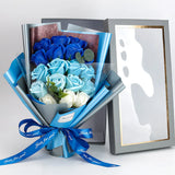 Popxstar  Creative Soap Rose Bouquet Flower Valentine's Day Christmas Birthday Gift Bridal Wedding Bouquet Home Party Decor With giftbox