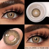 Popxstar  New Natural Color Contact Lenses 2pcs Colorful Makeup Eyes Contact Lens Blue Beauty Pupils Yearly Cosmetic Gray Lenses