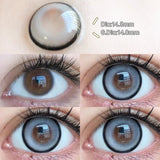 Popxstar 2PCS/Pair Big Lenses Pearl Series Color Contact Lenses For Eyes Blue Purple Pink Black Gray Beauty Pupils 14.5mm Lenses