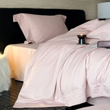 Popxstar  4Pcs Solid Color Egyptian Cotton Brushed Hotel Style Bedding Set Duvet Cover Bed Sheet/Fitted Sheet Pillowcases Home Textiles