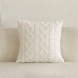 Popxstar  Solid color Shu cotton lint sofa throw pillow Modern simple living room sofa pillow Model room decorative bedside cushion