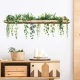Popxstar 1PCS Small Fresh Green Plant Leaves Study Bedroom Living Room Wall Landscaping Decorative Wall Stickers