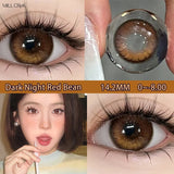 2pcs New Fashion Color Contact Lenses for Eyes Beauty Green Pupils Degrees 0 to -8.00 Yearly Cosmetic Free Shipping