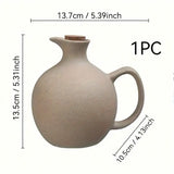 Popxstar Coarse Pottery Style Large Capacity Oil Bottle Chili Oil Bottle Soy Sauce Olive Oil Storage Container Kitchen Accessories